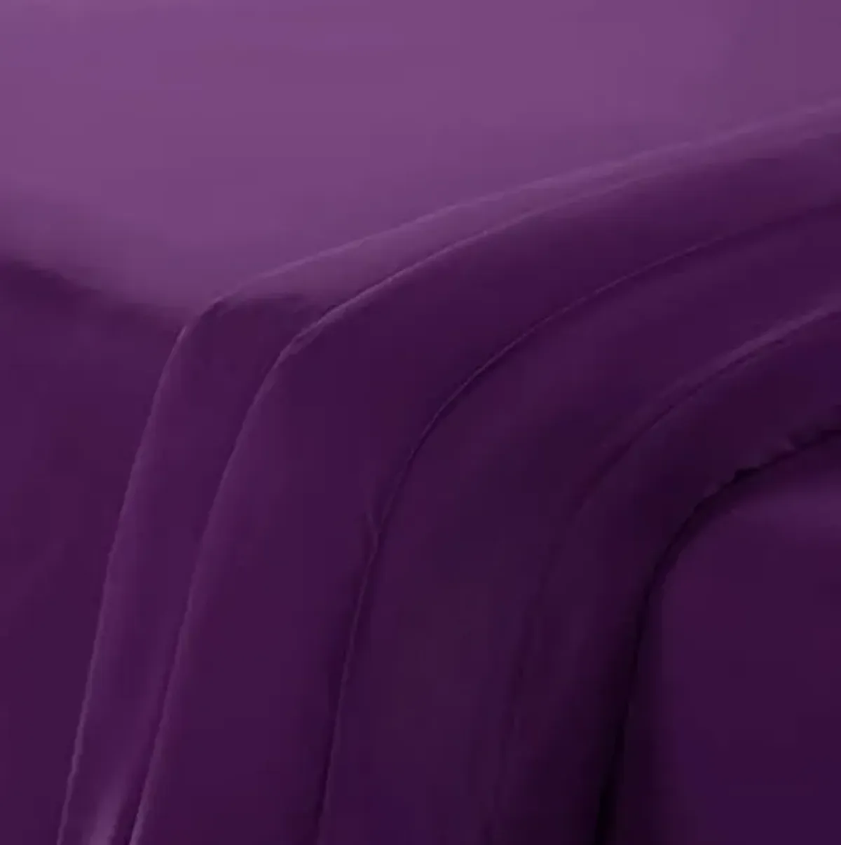 Serta Simply Clean Super Soft Hypoallergenic Stain Resistant Deep Pocket 3 Pieces Solid Bed Sheet Set, Twin, Purple