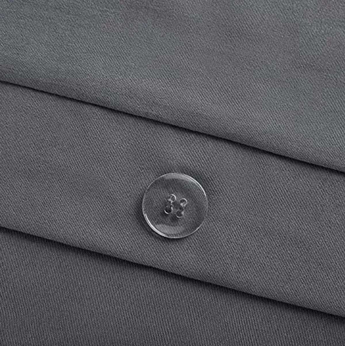 SERTA Simply Clean Ultra Soft Hypoallergenic Stain Resistant 2 Piece Solid Duvet Cover Set, Grey, Twin/Twin XL