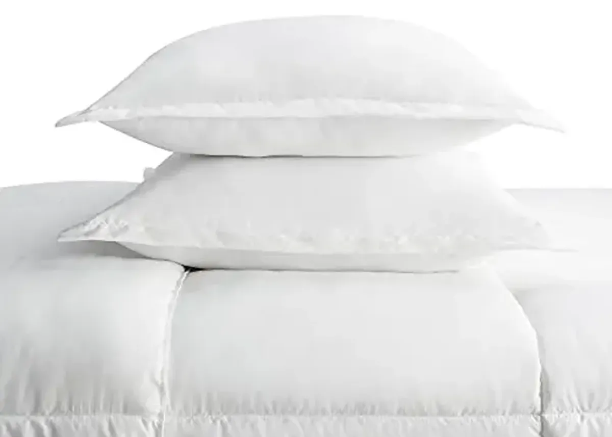 SERTA Simply Clean Ultra Soft Hypoallergenic Solid 3 Piece Comforter Set, Full/Queen, White