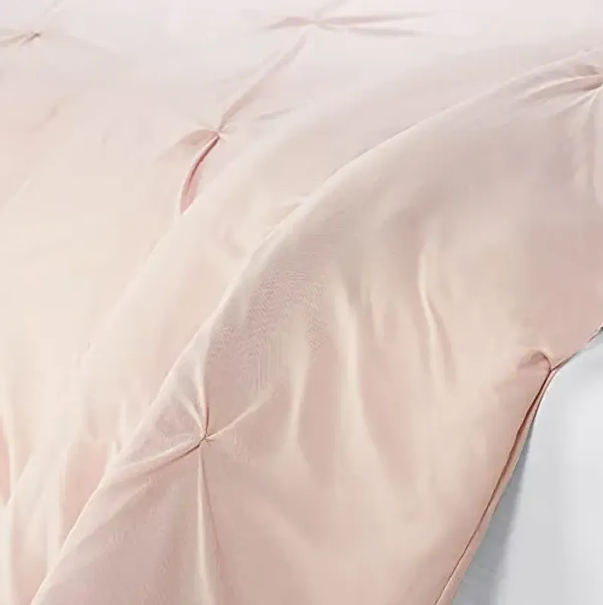 SERTA Simply Clean Ultra Soft 2 Piece Hypoallergenic Stain Resistant Pleated Duvet Cover Set, Twin/Twin XL, Blush