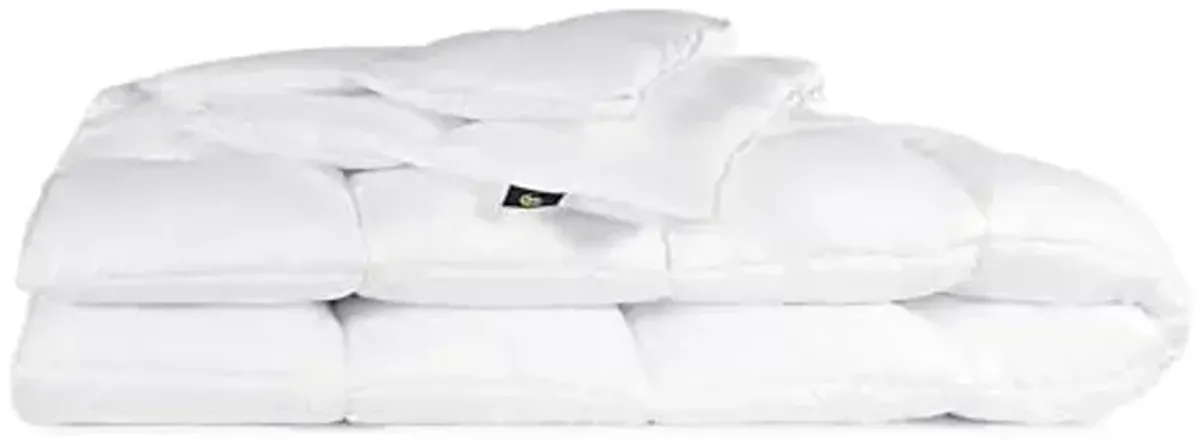 SERTA Down Illusion All Season Hypoallergenic Down Alternative Comforter with Corner Loops, Twin/Twin XL, White