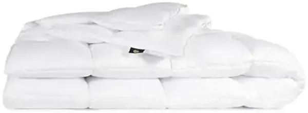 SERTA Down Illusion All Season Hypoallergenic Down Alternative Comforter with Corner Loops, Twin/Twin XL, White