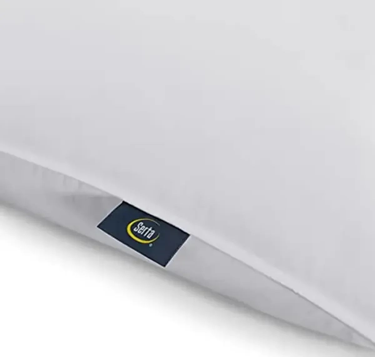 Serta Down Illusion Soft Hypoallergenic Soft/Medium Bed Pillows for Side, Stomach or Back Sleepers (2 Pack), Queen, White