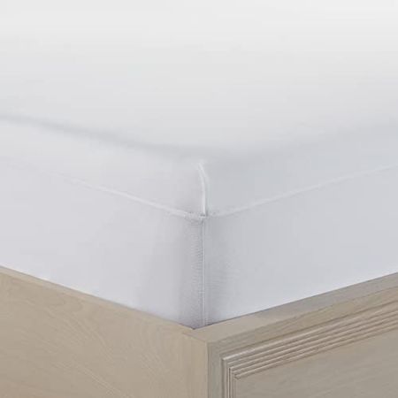 SERTA Power Chill Soft Comfort Stain Resistant & Waterproof Mattress Cover Protector with 15" Deep Pocket, Full, White