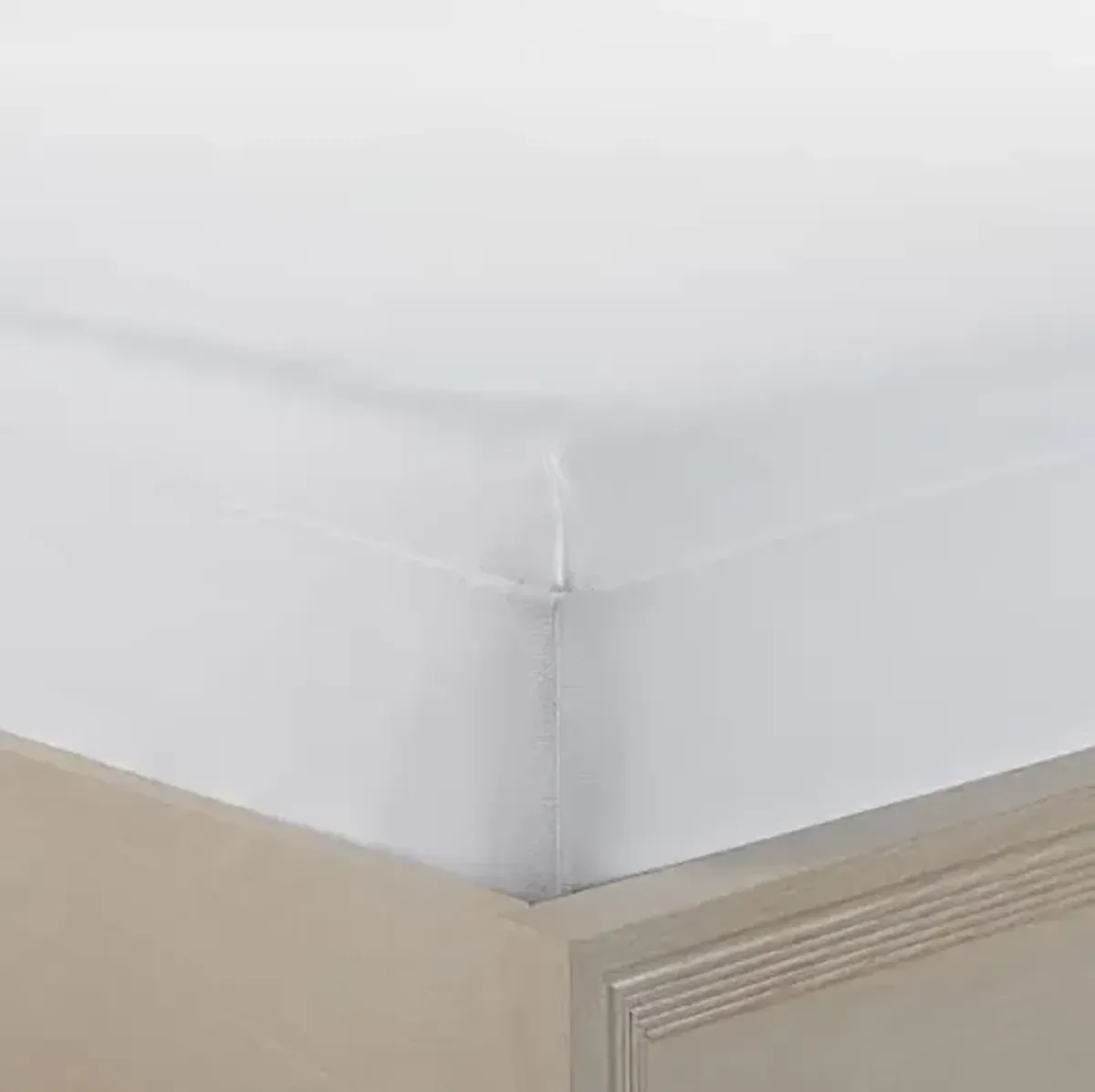 Serta Power Chill Twin Size Waterproof Mattress Cover, Soft and Breathable Cooling Mattress Protector, 15" Elastic Deep Pocket for Secure Fit, White