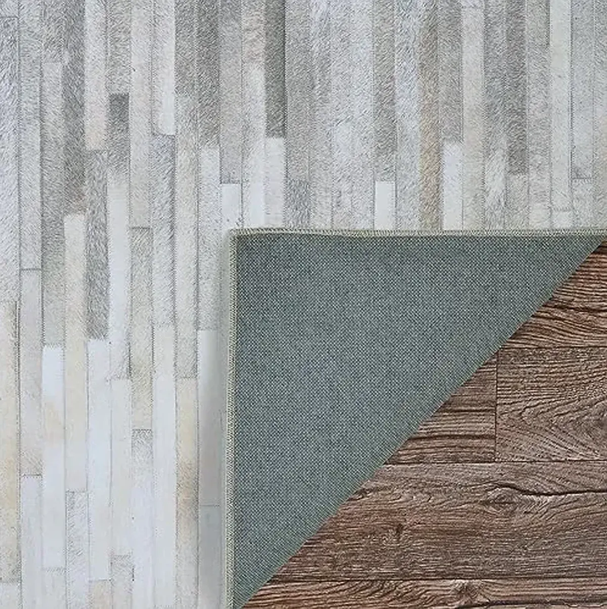 Couristan Prairie Indoor Area Rug – 2'3" x 7'10" Runner in Grey-Brown (No Foil), Durable Digitally Printed Stripe Design Rug – Living Room, Bedroom or Dining Home Decor