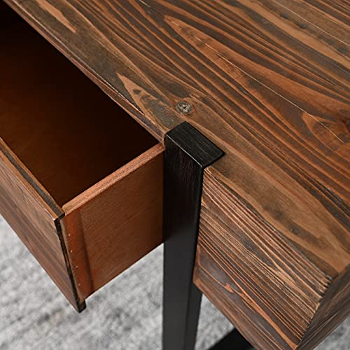 Abbyson Living Hemlock 26in Wood End Table, Brown