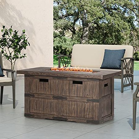 Christopher Knight Home Arnton Fire Pit, Wooden Brown