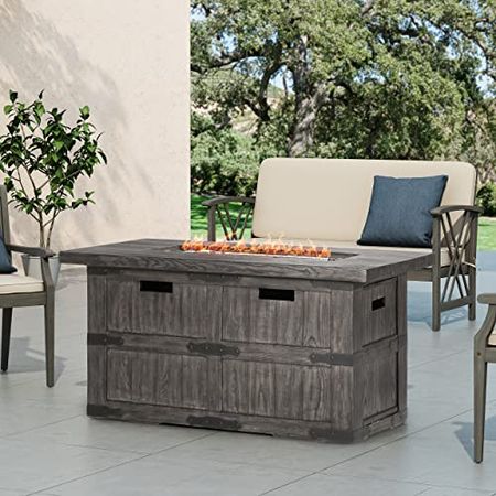 Christopher Knight Home Arnton Fire Pit, Wooden Grey