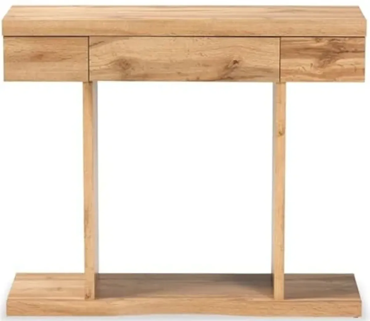 Baxton Studio Otis Modern and Contemporary Oak Brown Finished Wood 3-Drawer Console Table