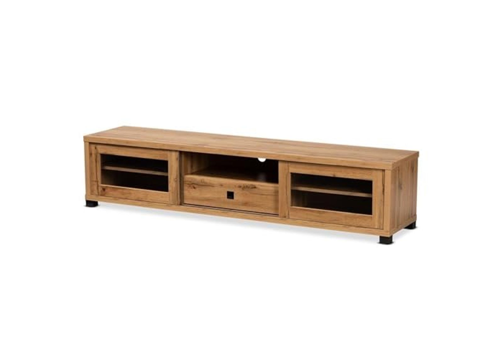 Baxton Studio Beasley Modern and Contemporary Oak Brown Finished Wood 1-Drawer TV Stand