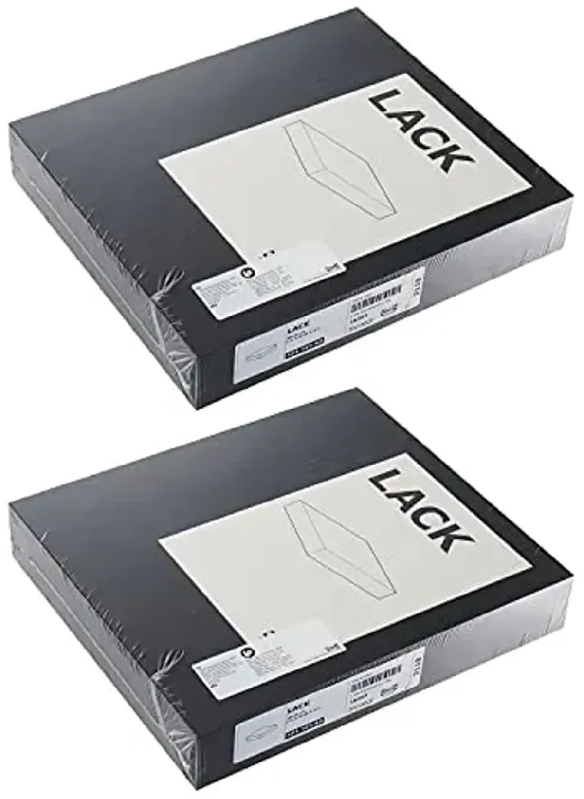 Ikea Lack Small Floating Bedside Wall Shelf, Black-Brown, 30x26x5 Centimetres, Invisible Mount, 404.305.88 - Set of 2