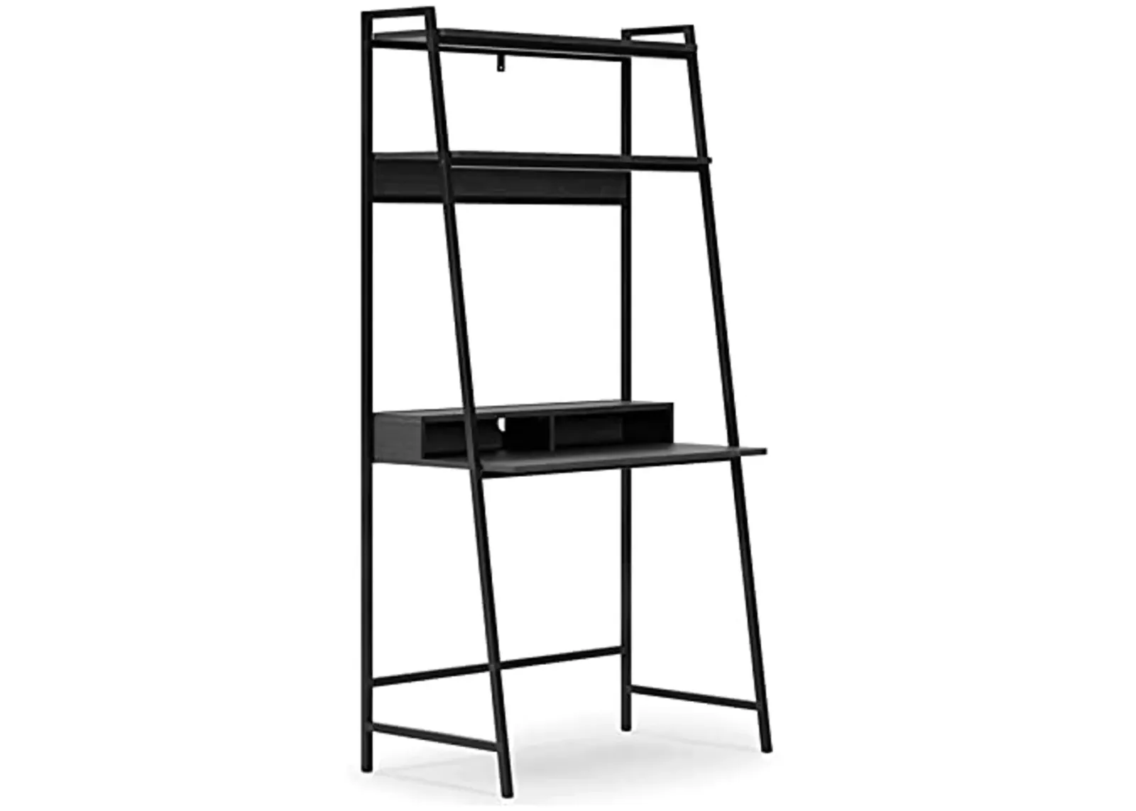 Signature Design by Ashley Yarlow Modern Home Office Writing Desk with Shelf, Black