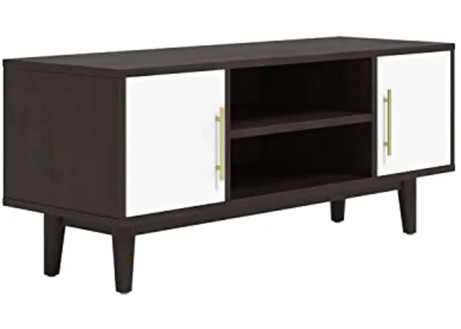 Modway Daxton Mid-Century Modern, 43" TV Stand, Cappuccino White