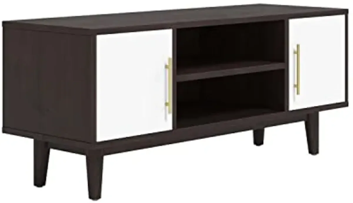 Modway Daxton Mid-Century Modern, 43" TV Stand, Cappuccino White