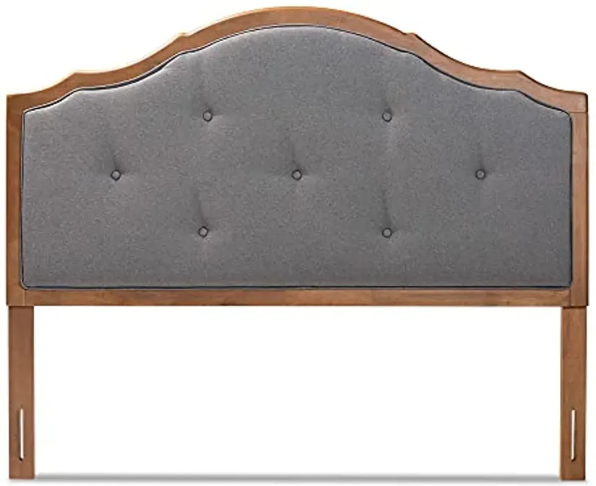 Baxton Studio Gala Headboards, Queen, Dark Grey/Walnut Brown