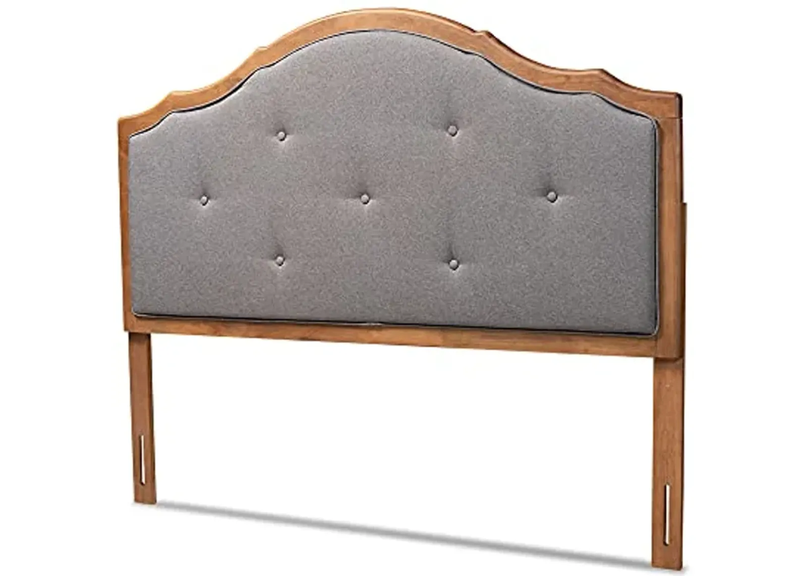 Baxton Studio Gala Headboards, Queen, Dark Grey/Walnut Brown