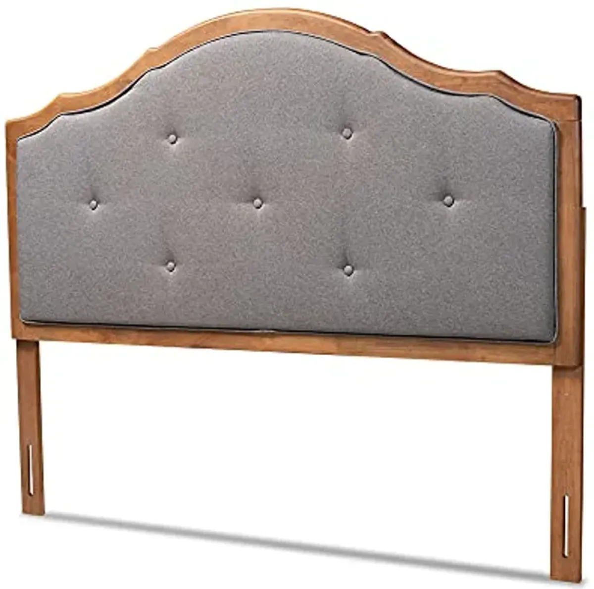 Baxton Studio Gala Headboards, Queen, Dark Grey/Walnut Brown