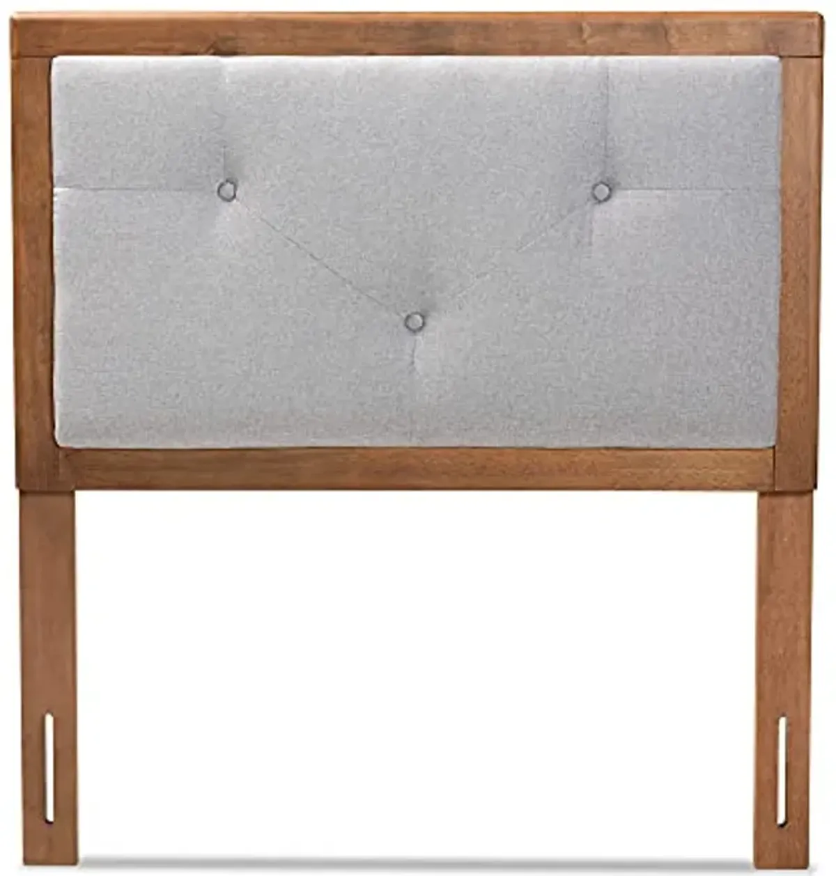 Baxton Studio Abner Headboards, Twin, Light Grey/Walnut Brown