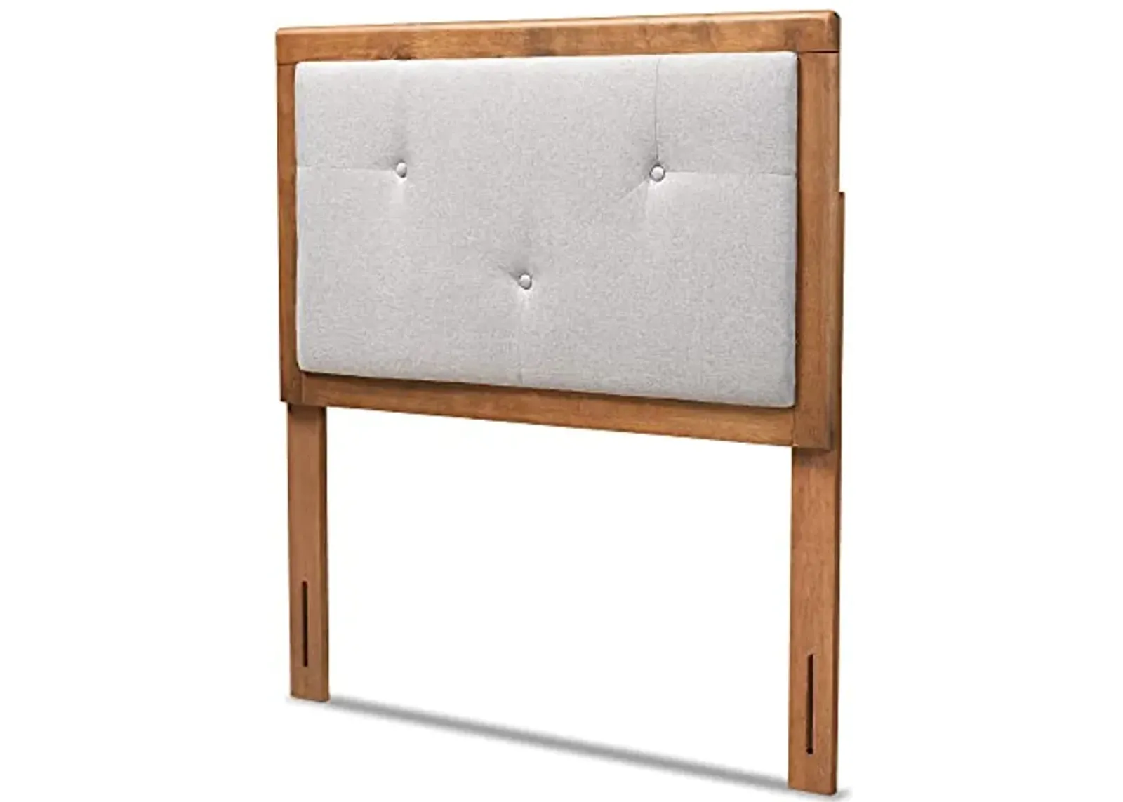 Baxton Studio Abner Headboards, Twin, Light Grey/Walnut Brown