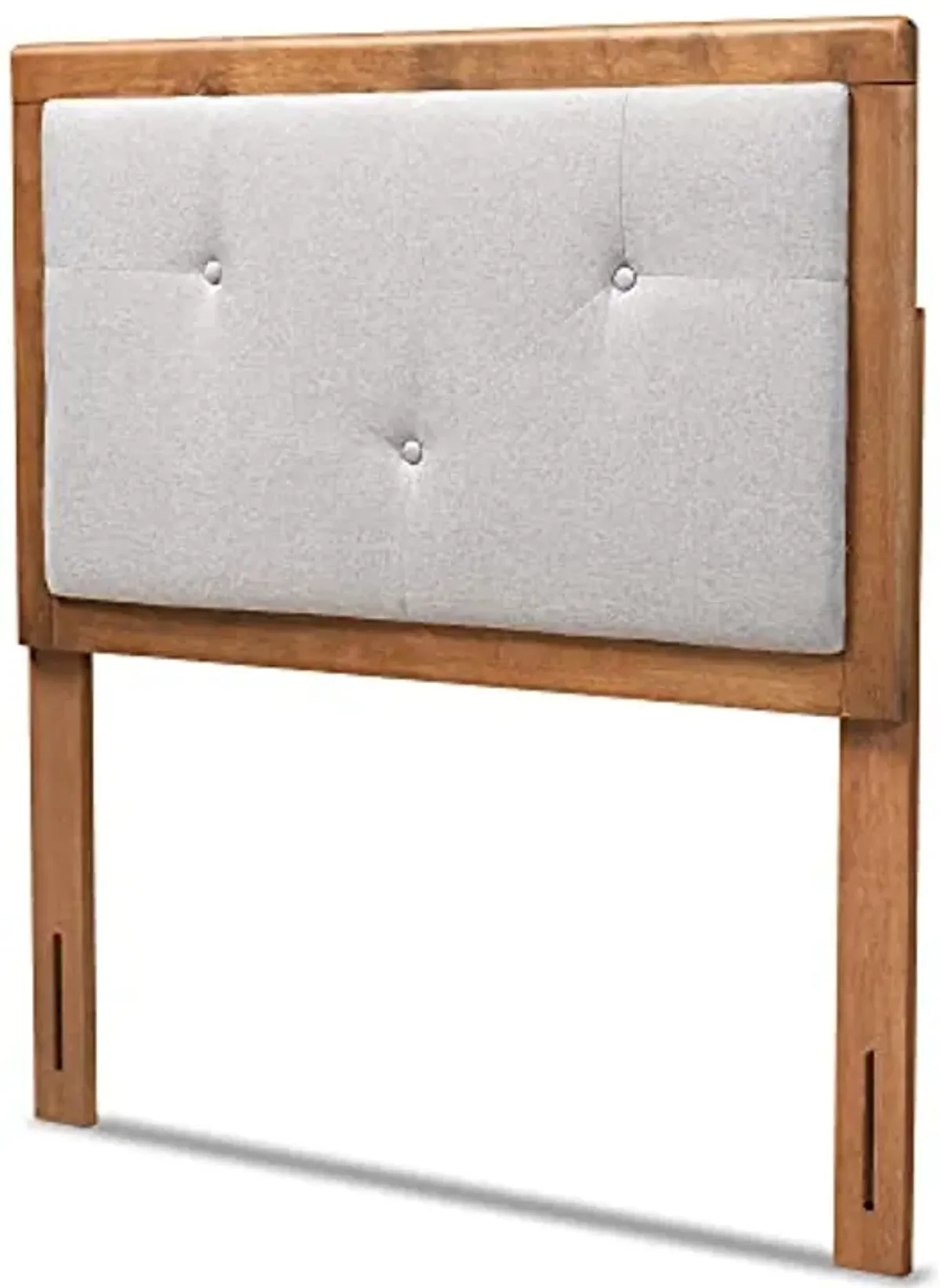 Baxton Studio Abner Headboards, Twin, Light Grey/Walnut Brown