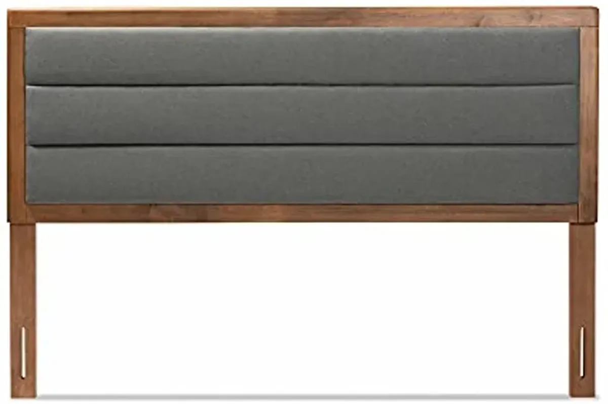 Baxton Studio Dexter Headboards, Queen, Dark Grey/Walnut Brown