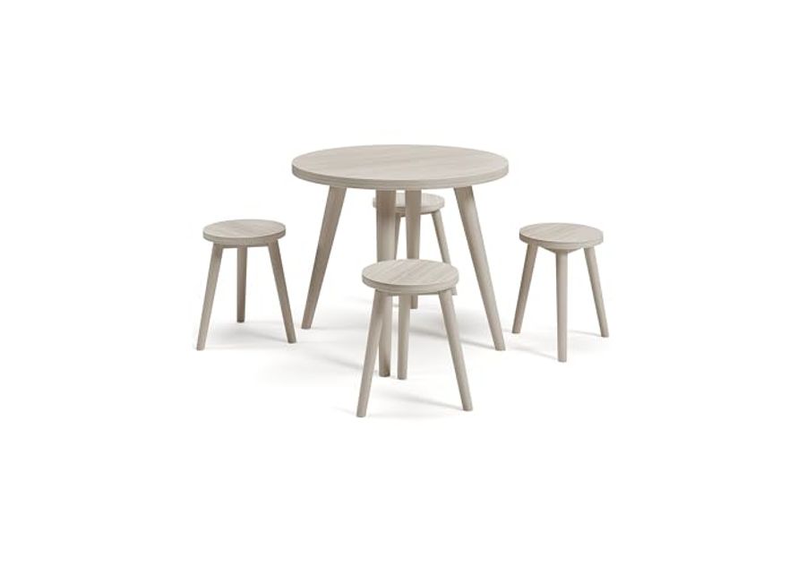 Signature Design by Ashley Blariden 5 Piece Children's Table & Stool Set, Beige