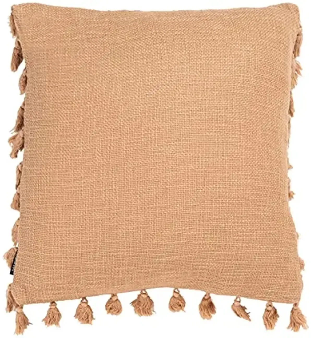 SAFAVIEH Home Collection Skyla Boho Pink Tassel 18-inch Square Decorative Accent Throw Pillow (Insert Included) PLS6537A-1818, 19"x19"