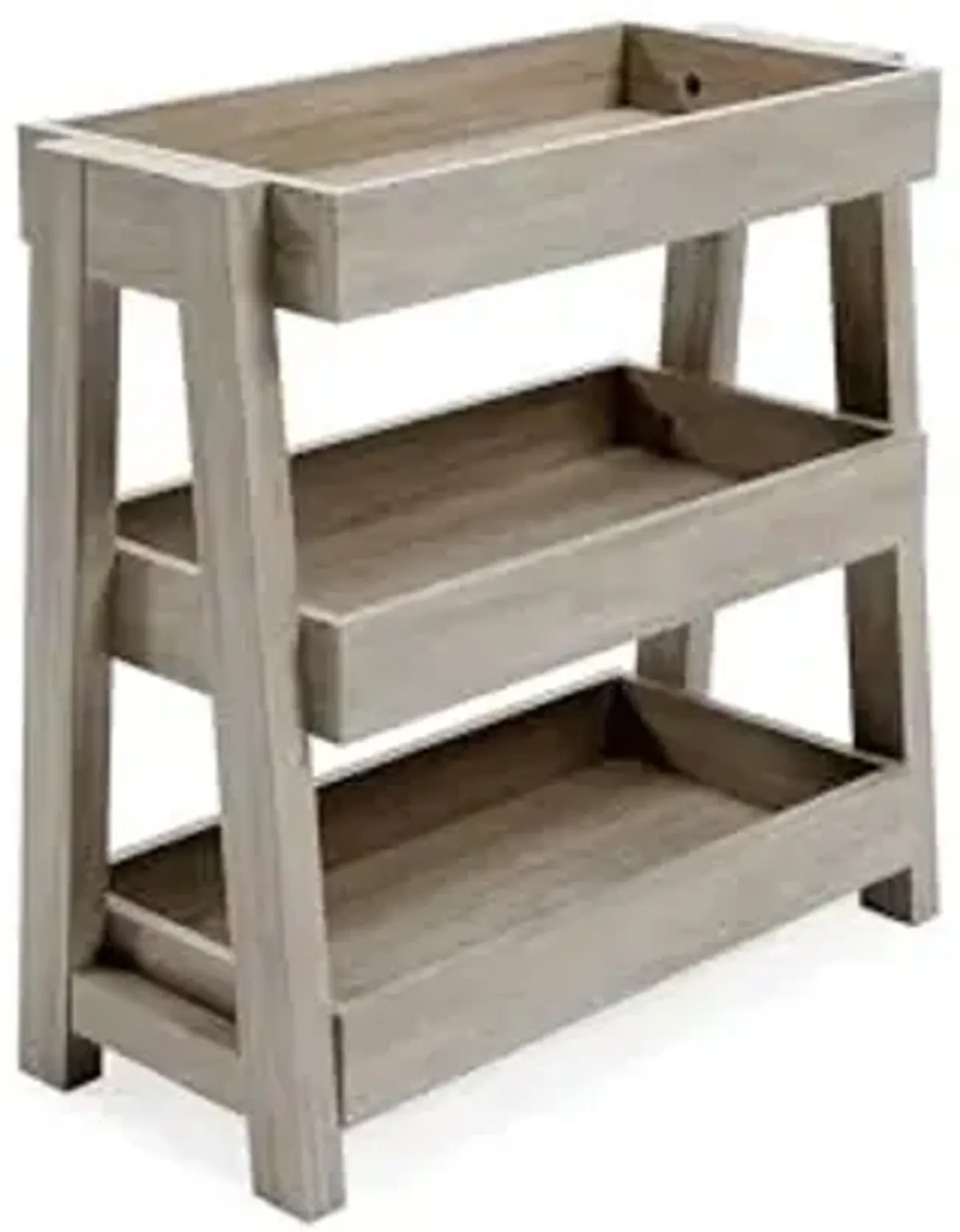 Signature Design by Ashley Blariden Farmhouse 3-Tiered Shelf Accent Table, Beige