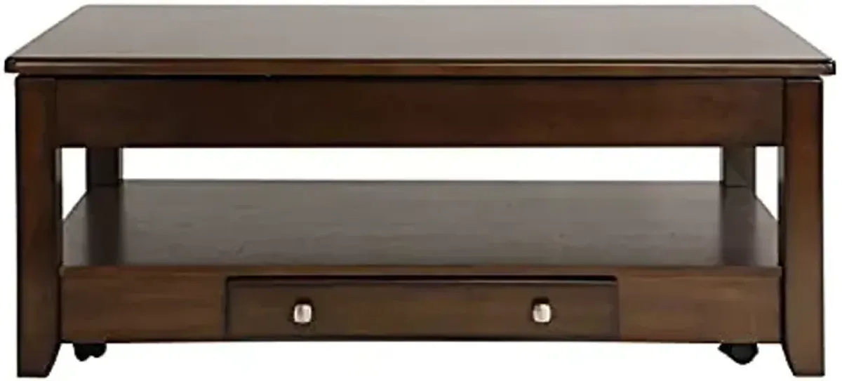 Lexicon Berland Wood Lift Top Cocktail Table, 48" x 18", Dark Cherry