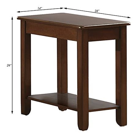 Lexicon Berland Wood Chairside Table, 24" x 14", Dark Cherry