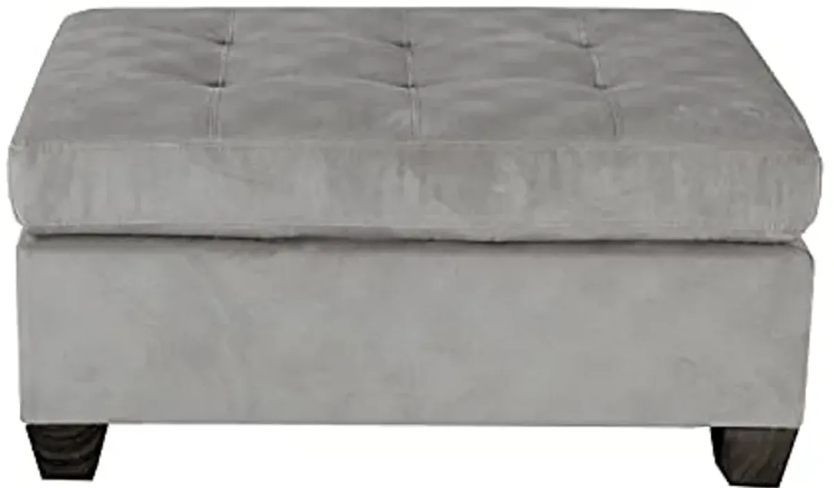 Lexicon Lewis Velvet Accent Ottoman, 37.5" W, Taupe