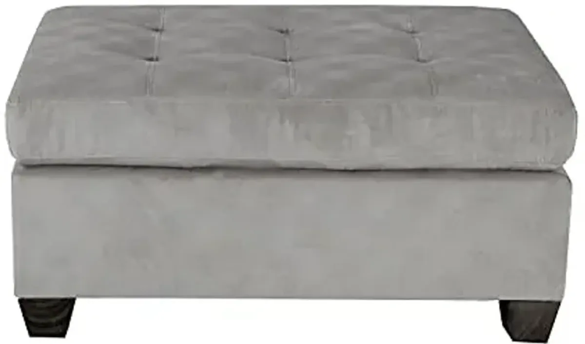 Lexicon Lewis Velvet Accent Ottoman, 37.5" W, Taupe