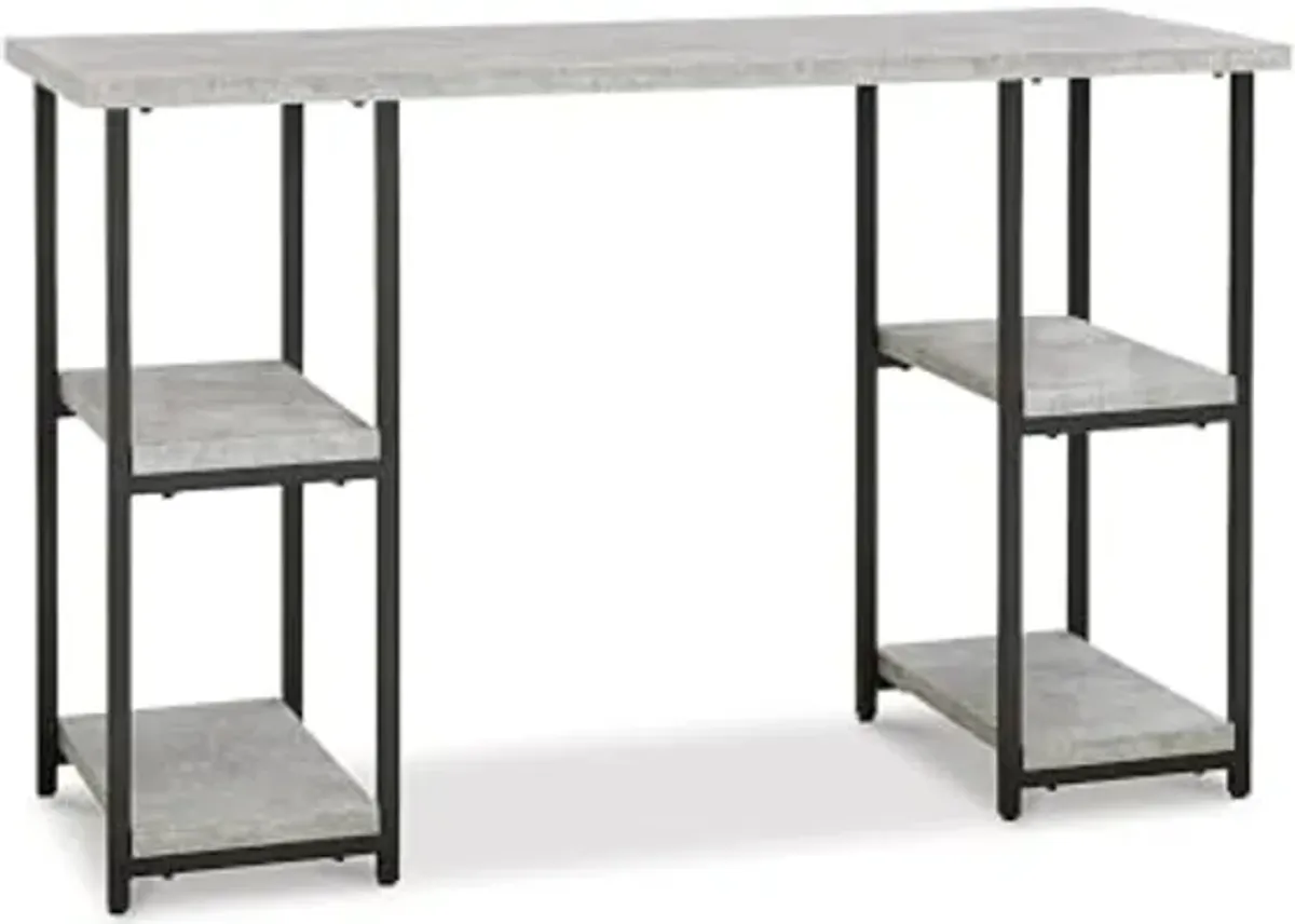 Signature Design by Ashley Lazabon Industrial Home Office Desk, Gray & Black