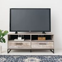 Signature Design by Ashley Neilsville Industrial TV Stand, Fits TVs up to 50", Multi Gray