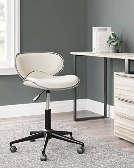 Signature Design by Ashley Beauenali Home Office Desk Chair, White