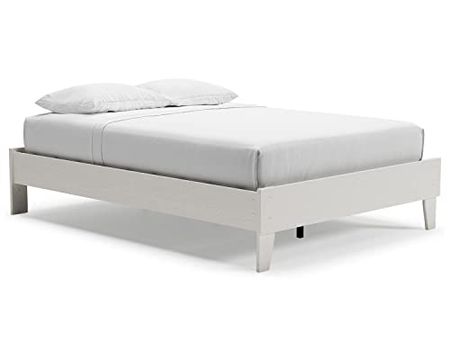 Signature Design by Ashley Vaibryn Modern Platform Bed Frame, Full, White
