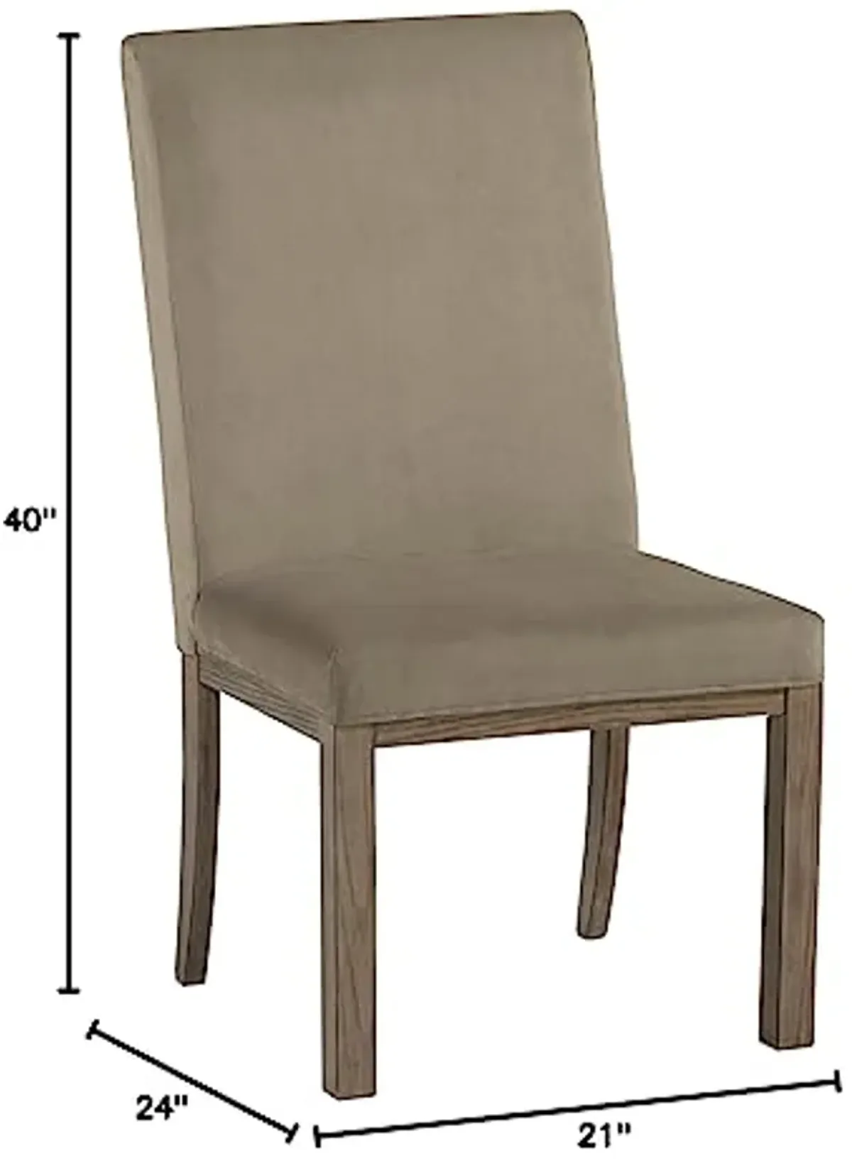 Signature Design by Ashley Chrestner Contemporary Upholstered Dining Chair, 2 Count, Gray & Brown