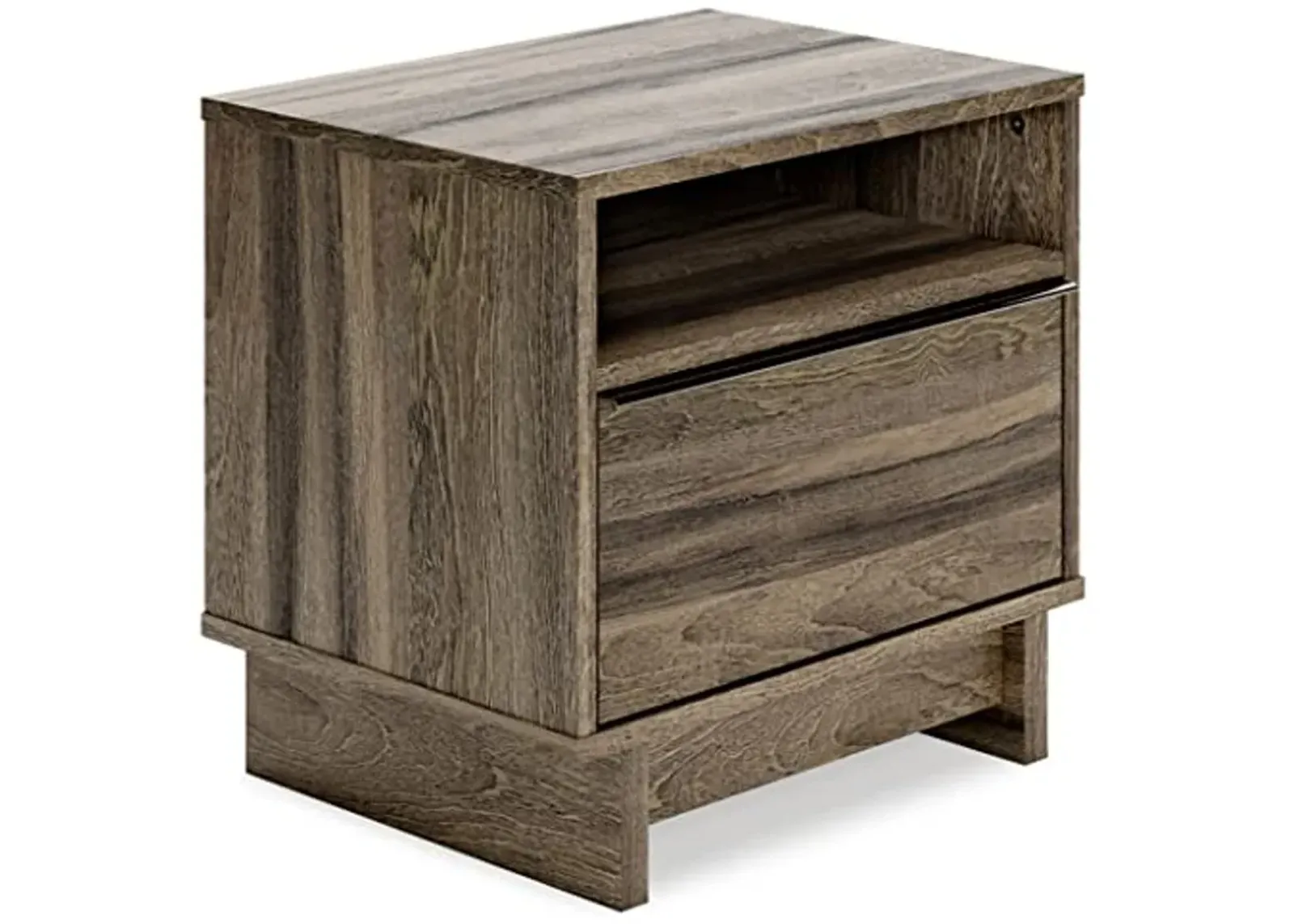 Signature Design by Ashley Shallifer Traditional 1 Drawer Nightstand, 18.78" Tall, Brown