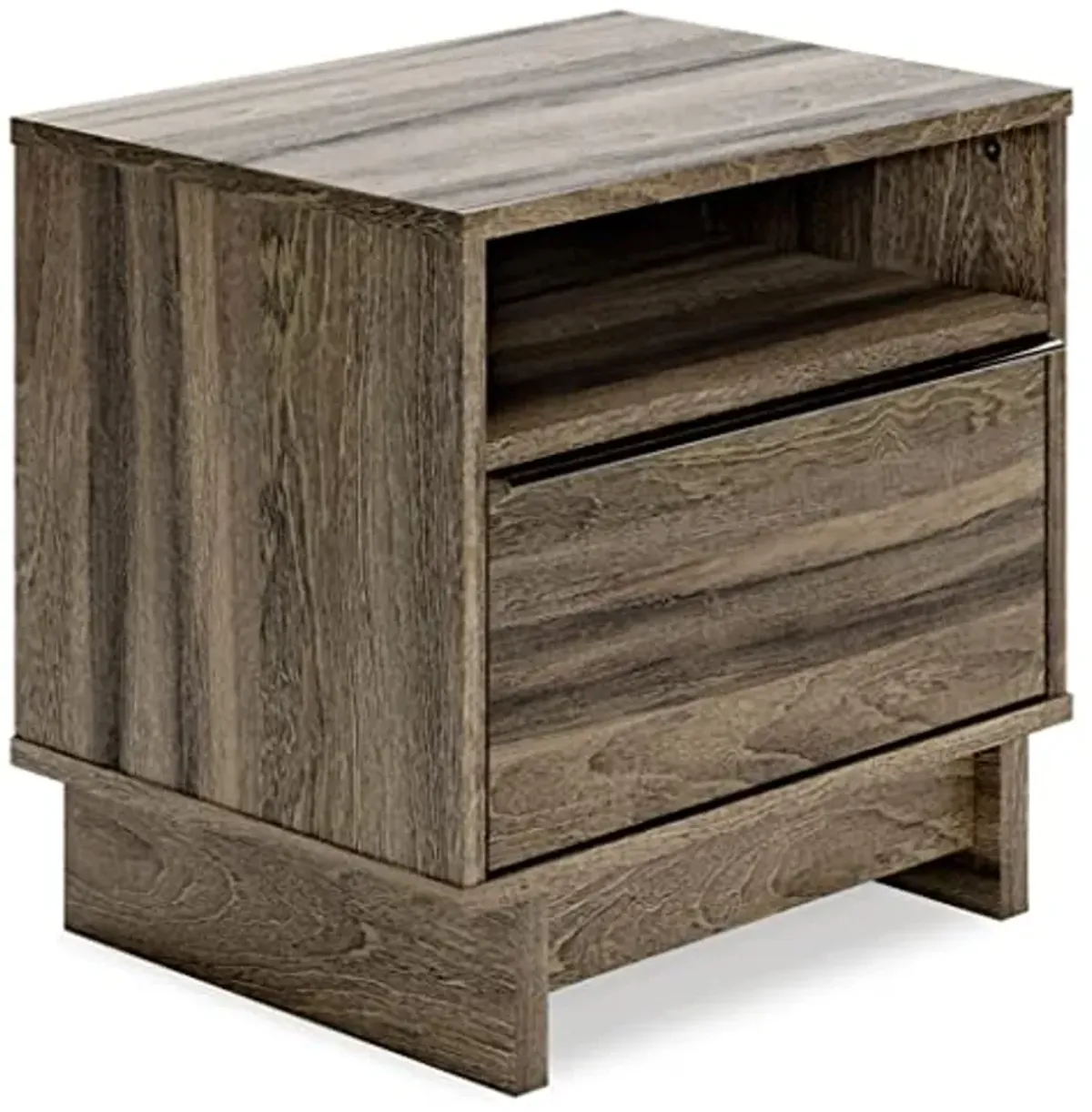 Signature Design by Ashley Shallifer Traditional 1 Drawer Nightstand, 18.78" Tall, Brown