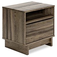Signature Design by Ashley Shallifer Traditional 1 Drawer Nightstand, Brown