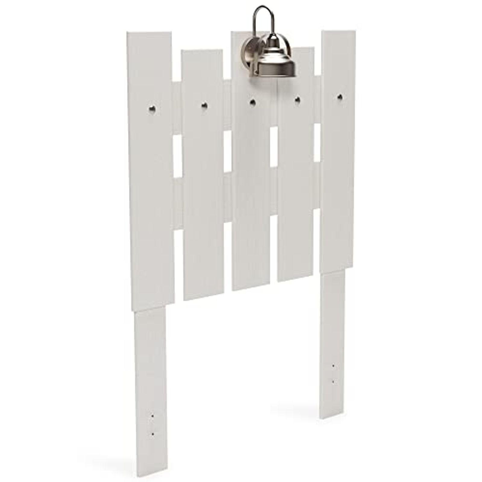 Signature Design by Ashley Vaibryn Farmhouse Youth Panel Headboard with Sconce Light, Twin,White