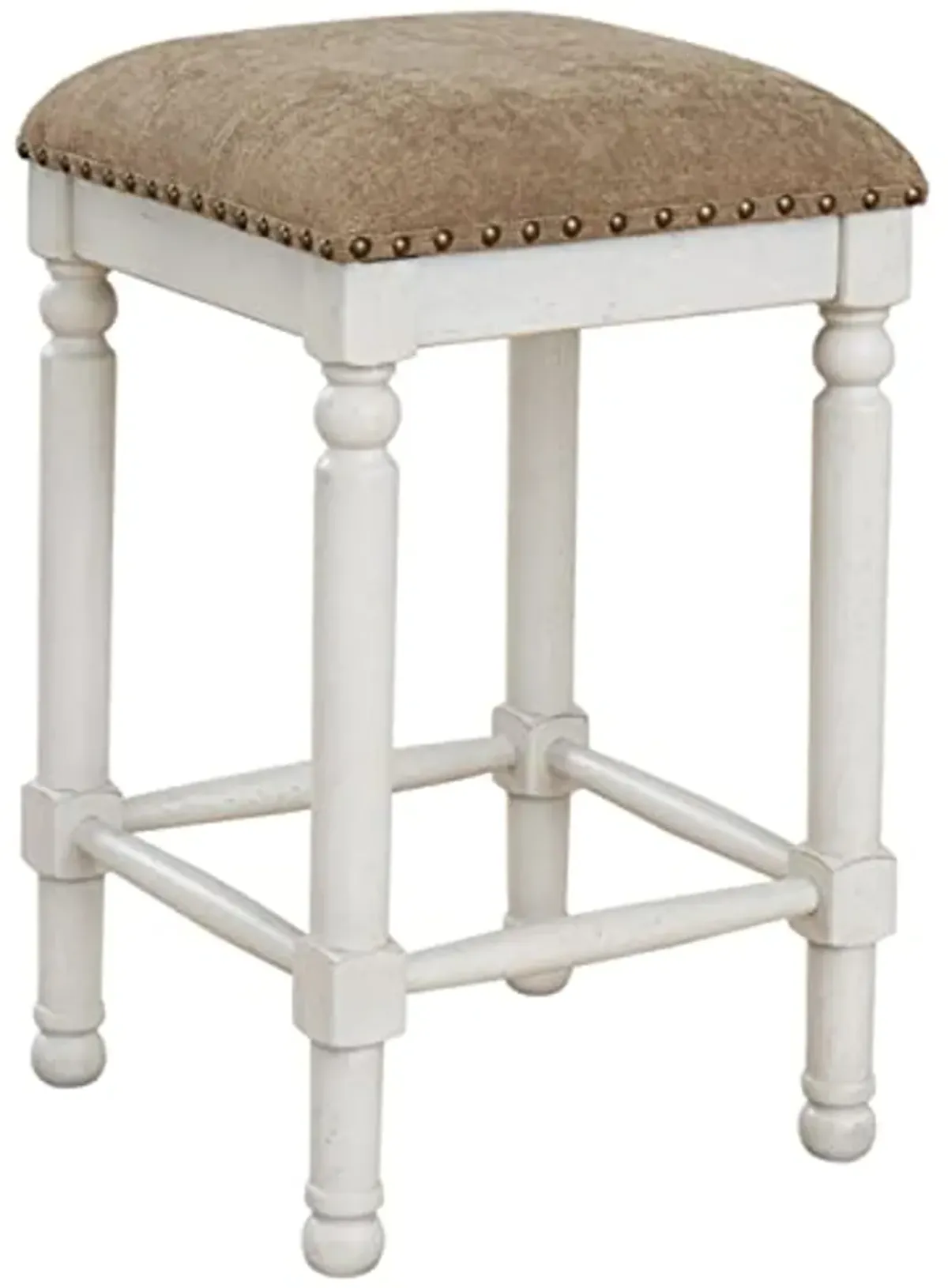 Signature Design by Ashley Robbinsdale Farmhouse Rectangular Counter Height Dining Room Table and Bar Stools, Set of 5, Whitewash