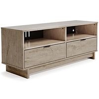 Signature Design by Ashley Oliah Modern TV Stand, Fits TVs up to 50", Natural