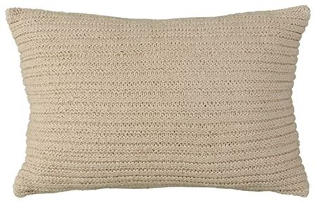Signature Design by Ashley Abreyah Bohemian Cotton Accent Pillow, 14 x 22 Inches, Light Brown