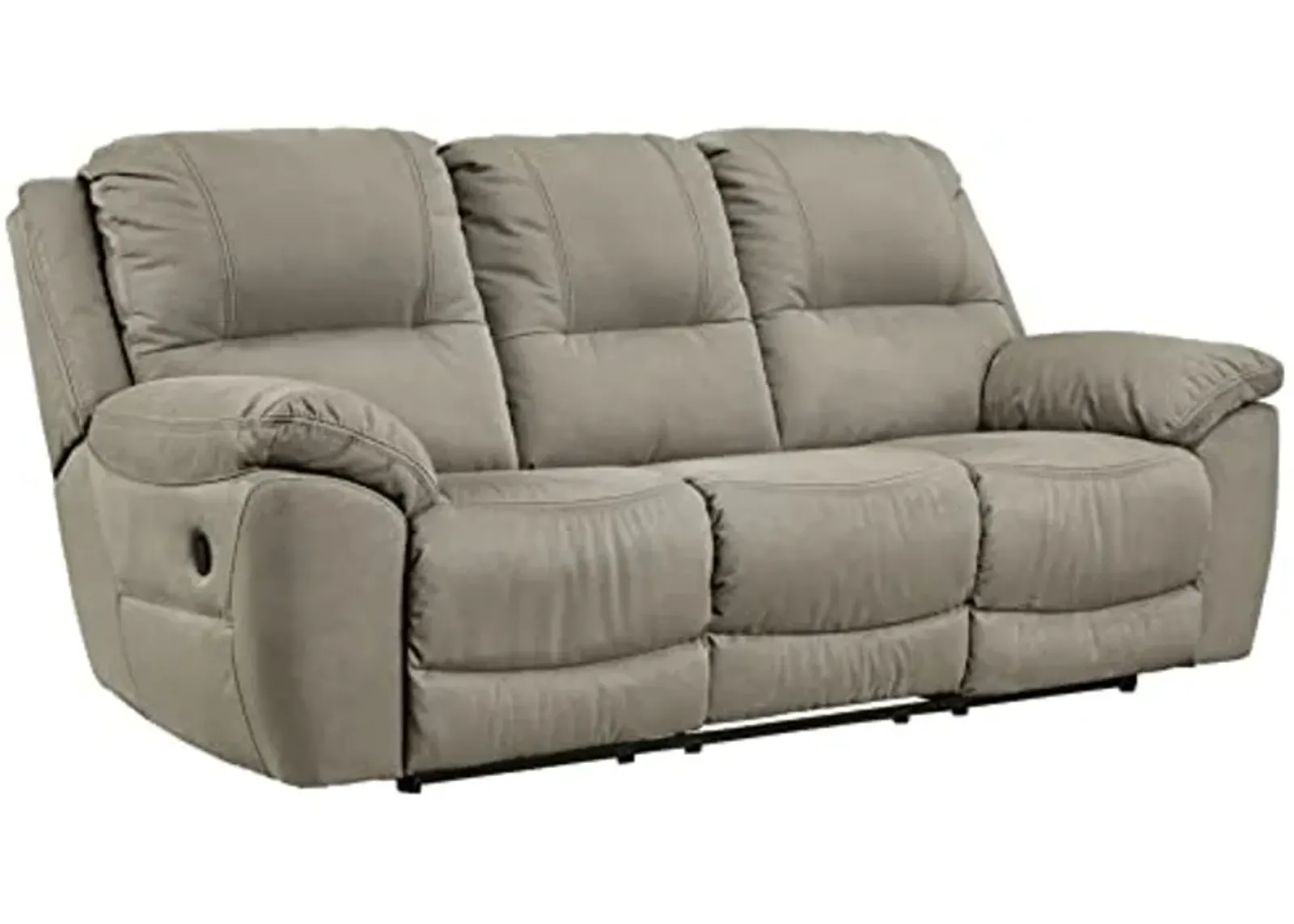 Signature Design by Ashley Next-Gen Gaucho Classic Faux Leather Reclining Sofa, Gray