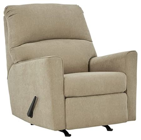 Signature Design by Ashley Lucina Casual Upholstered Rocker Recliner, Beige