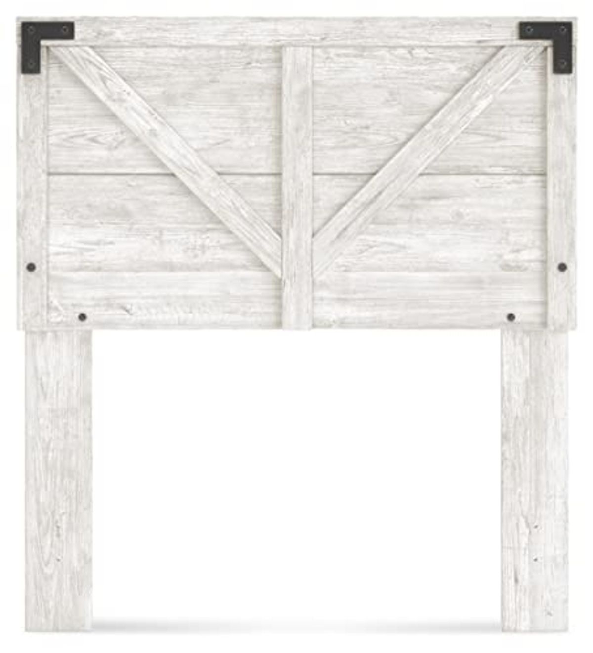 Signature Design by Ashley Shawburn Modern Farmhouse Crossbuck Panel Headboard, Twin, White