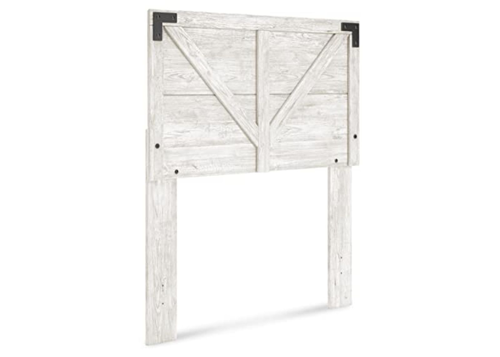 Signature Design by Ashley Shawburn Modern Farmhouse Crossbuck Panel Headboard, Twin, White