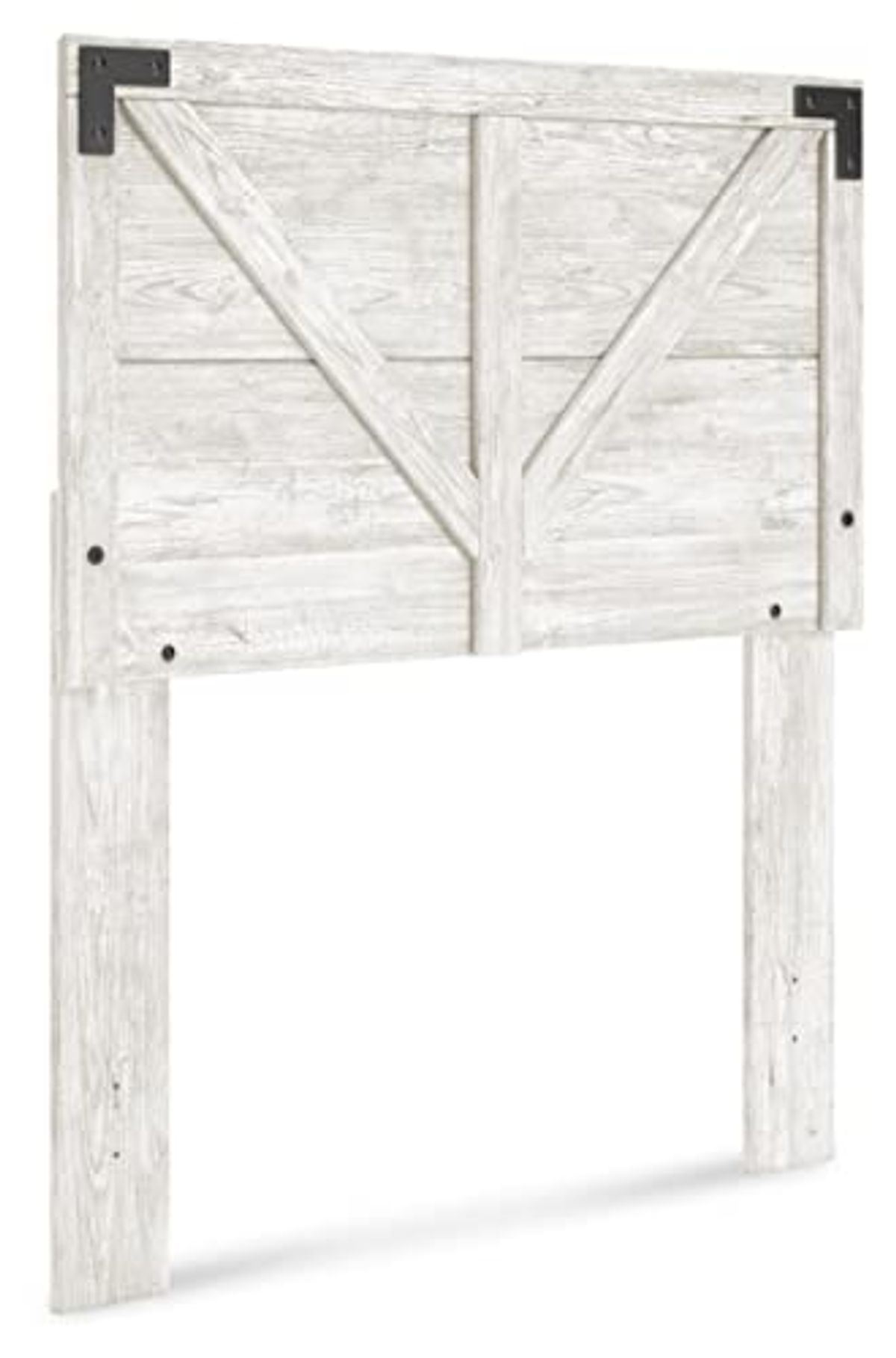 Signature Design by Ashley Shawburn Modern Farmhouse Crossbuck Panel Headboard, Twin, White